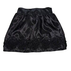 BCX Black Skirt Flowers Large Party Holiday Style 0039404